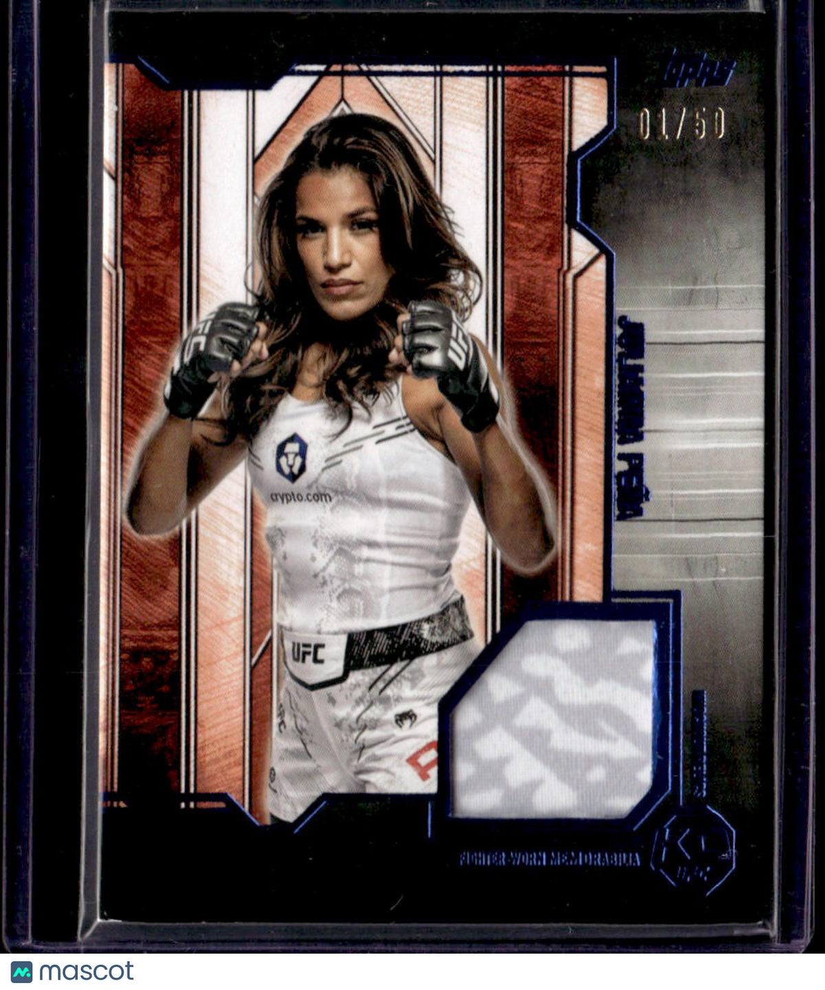 2025 Topps Knockout UFC Julianna Peña Knockout Relics Blue #/50