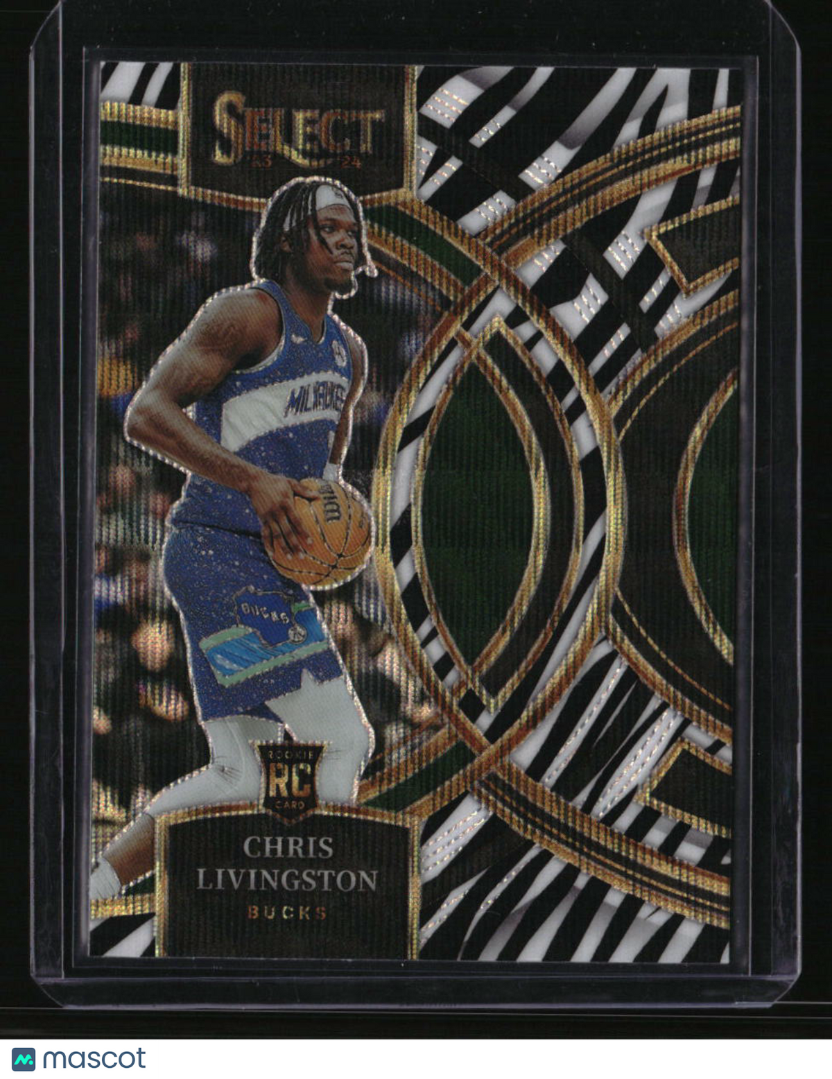 2023-24 Panini Select Chris Livingston Zebra Prizms