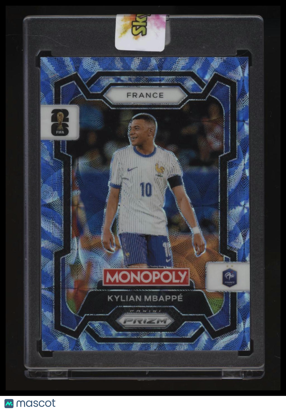 2026 Prizm Monopoly FIFA World Cup Kylian Mbappé Boardwalk Blue Tiger Stripe