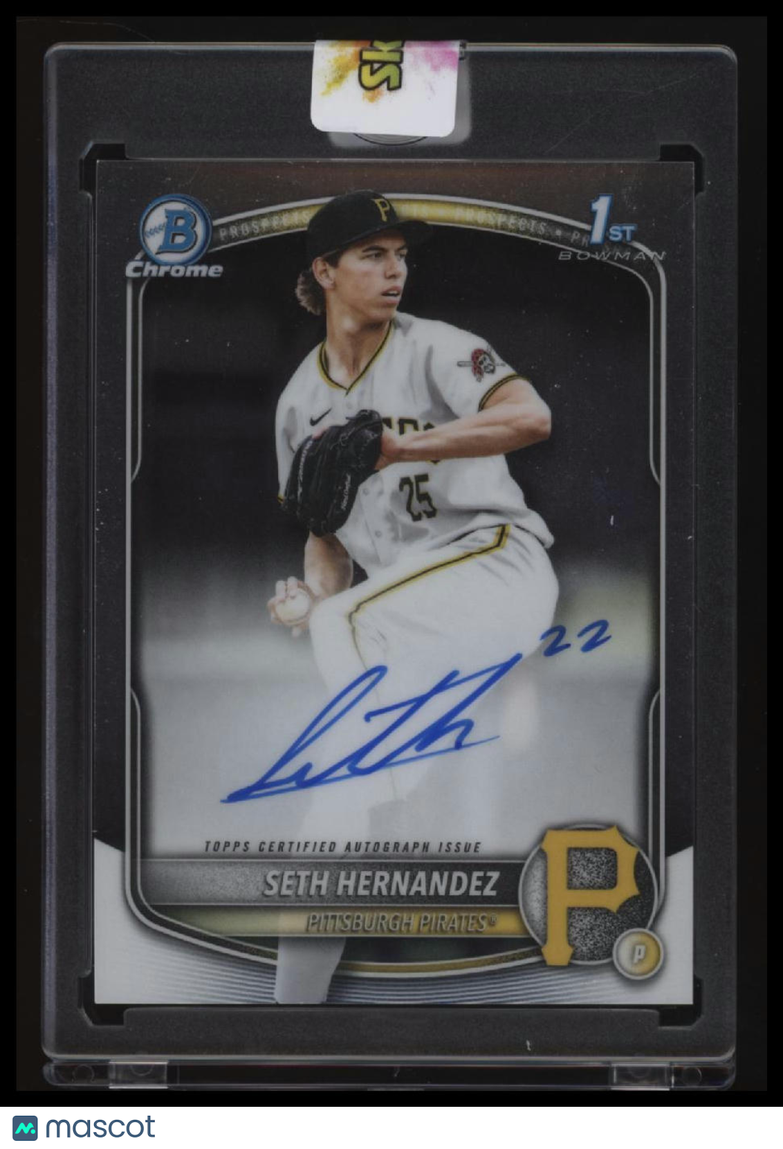 2025 Bowman Draft Seth Hernandez Chrome Prospect Autographs