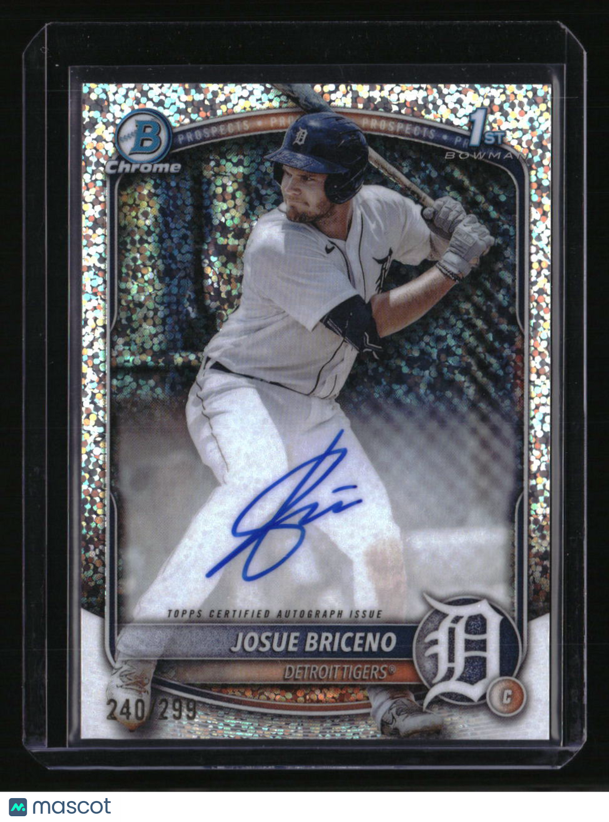 2025 Bowman Josue Briceno Chrome Prospects Autographs Speckle Refractor #/299