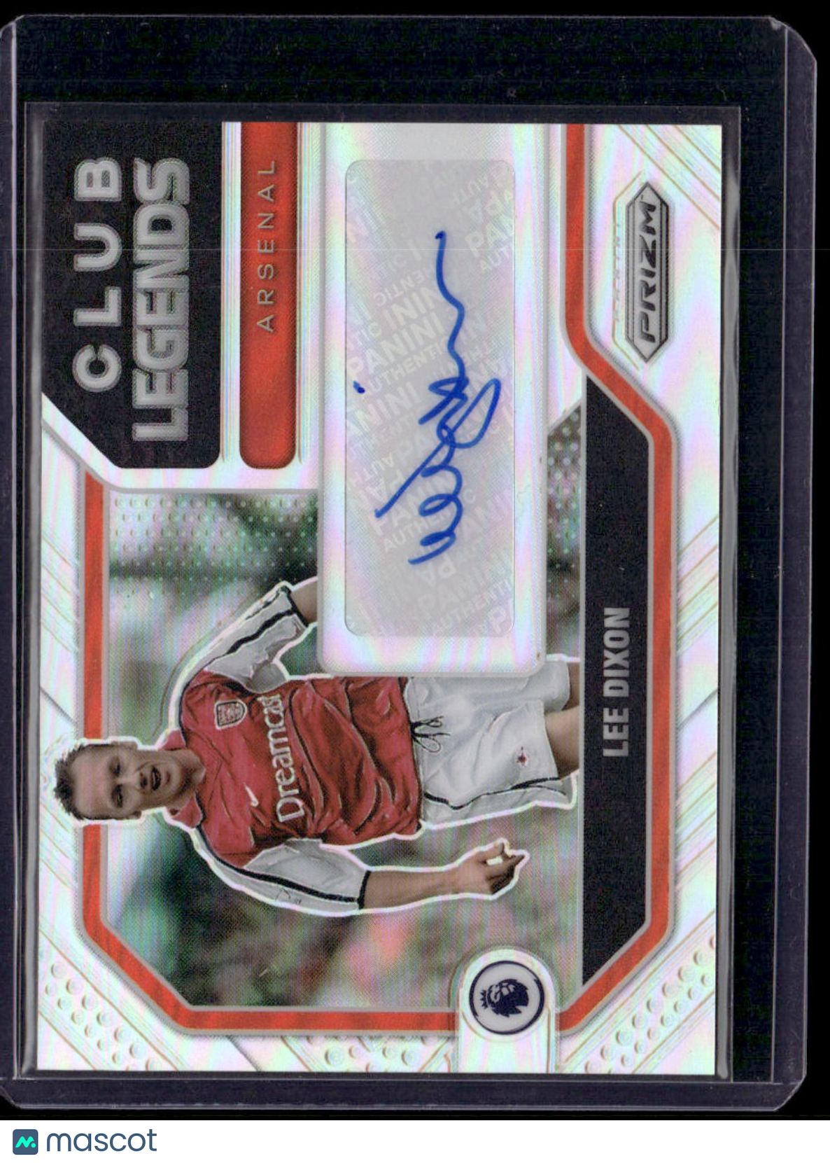 2021 Panini Premier League Lee Dixon Club Legends Signatures Prizm Silver #/25