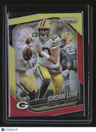 2025 Panini Prizm Jordan Love Red and Yellow #/44