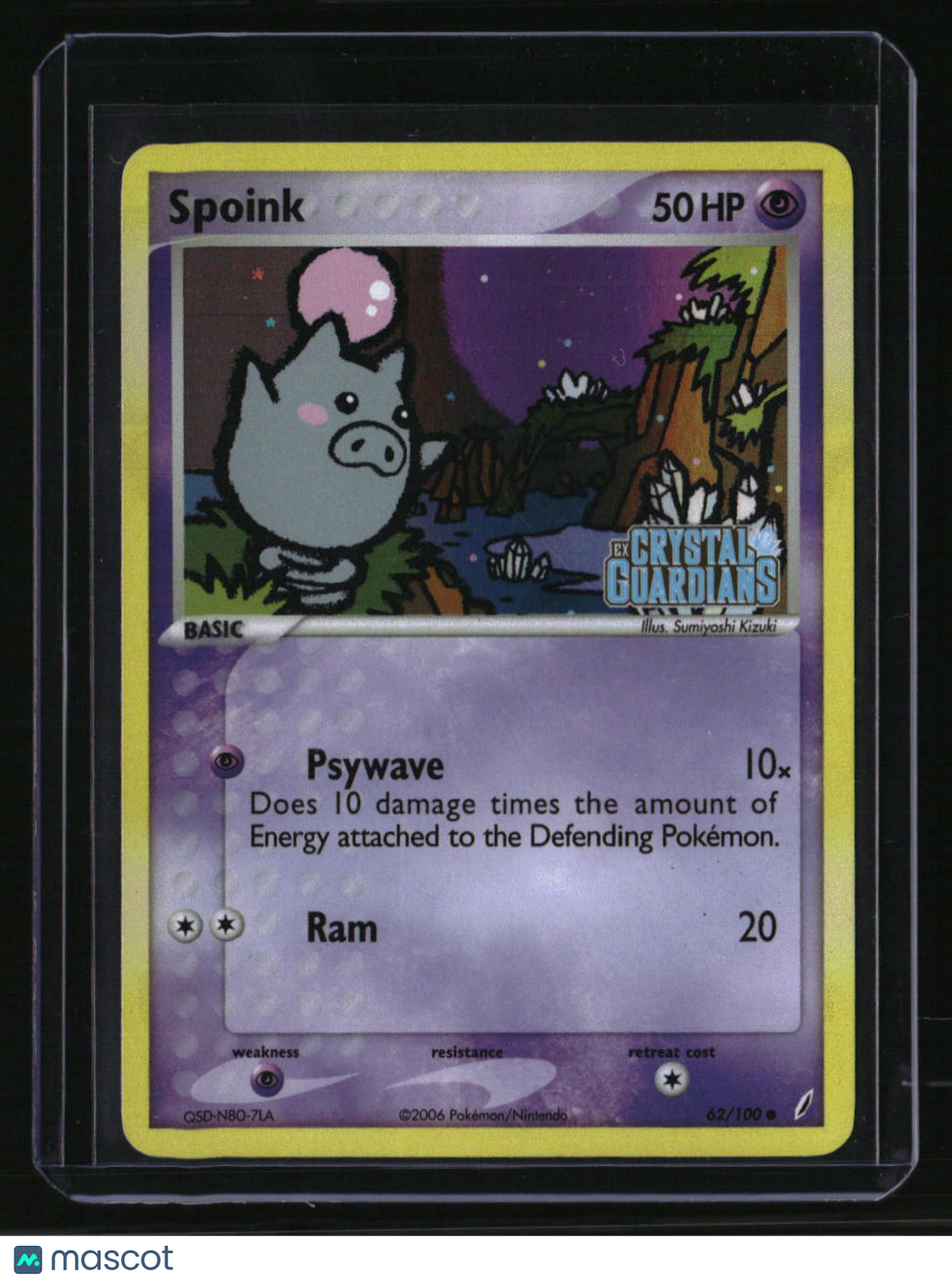 Crystal Guardians Spoink Reverse Holo