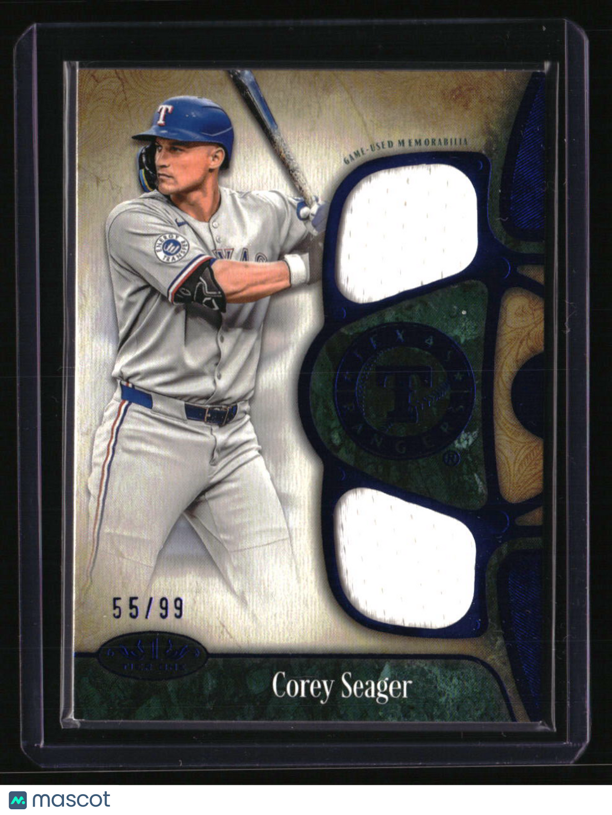 2026 Topps Tier One Corey Seager Tier One Relics Dual Patch Blue #/99