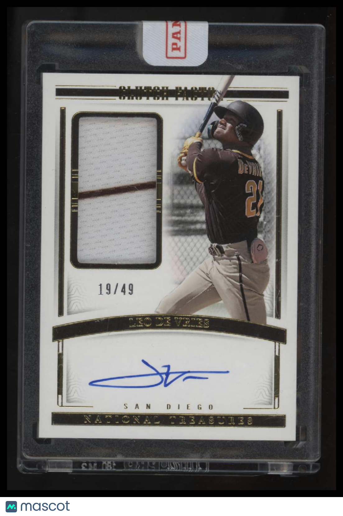 2024 Panini National Treasures Leo De Vries Clutch Factor Signatures #/49