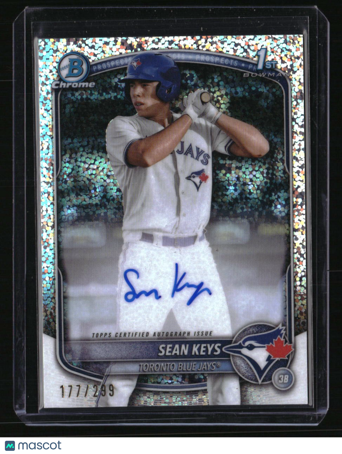 2025 Bowman Sean Keys Chrome Prospect Autographs Speckle Refractor #/299