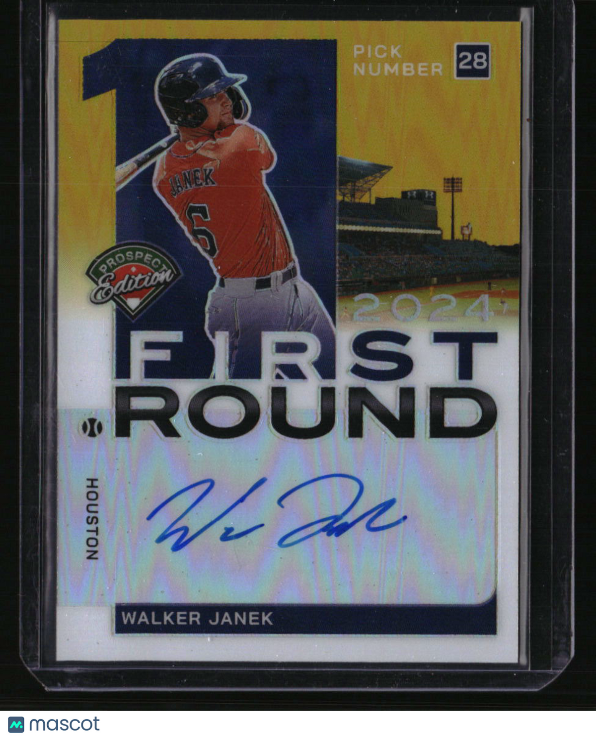 2024 Panini Prospect Edition Walker Janek First Round Signatures Gold #/10