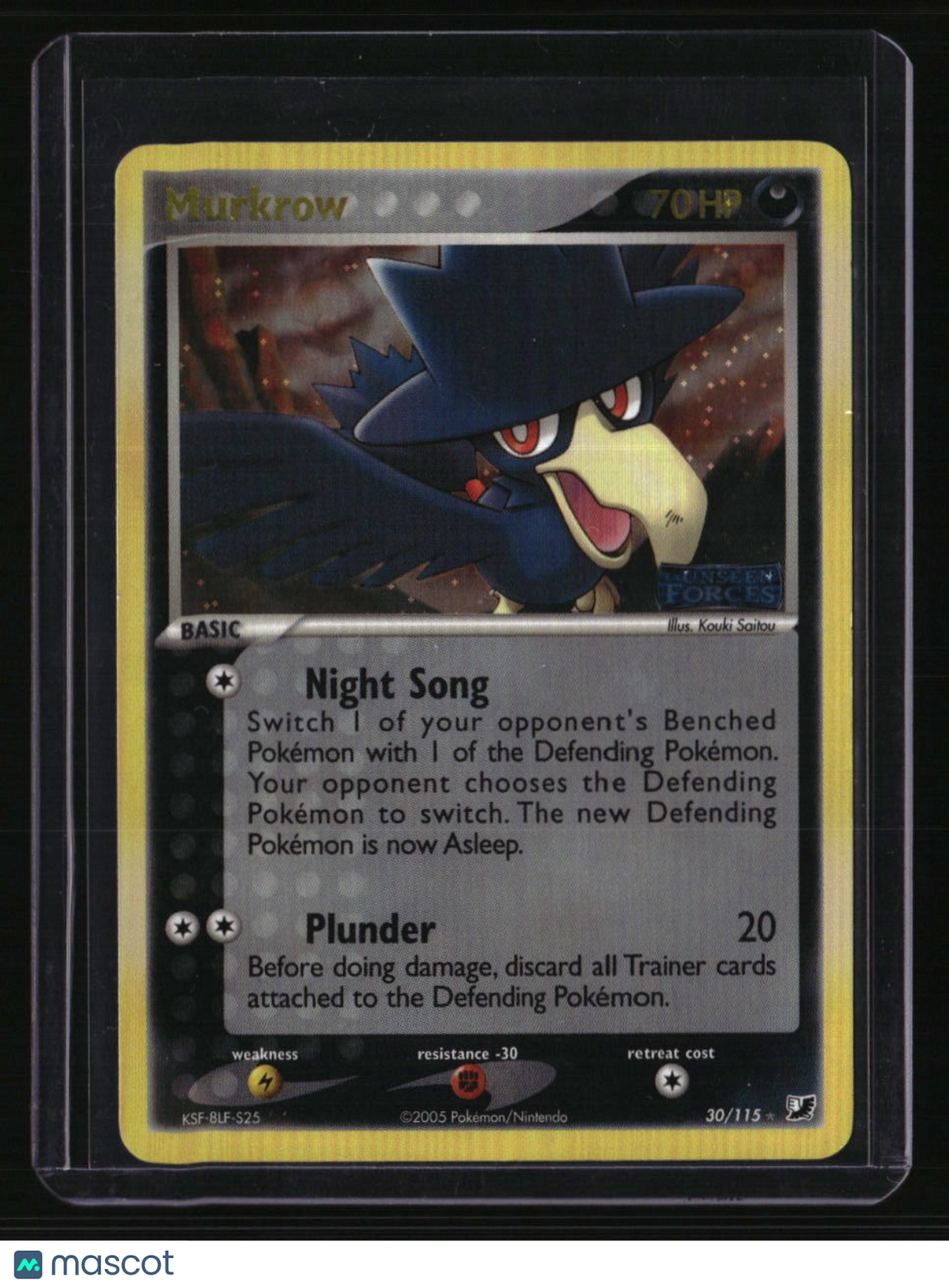 EX Unseen Forces Murkrow Reverse Holo