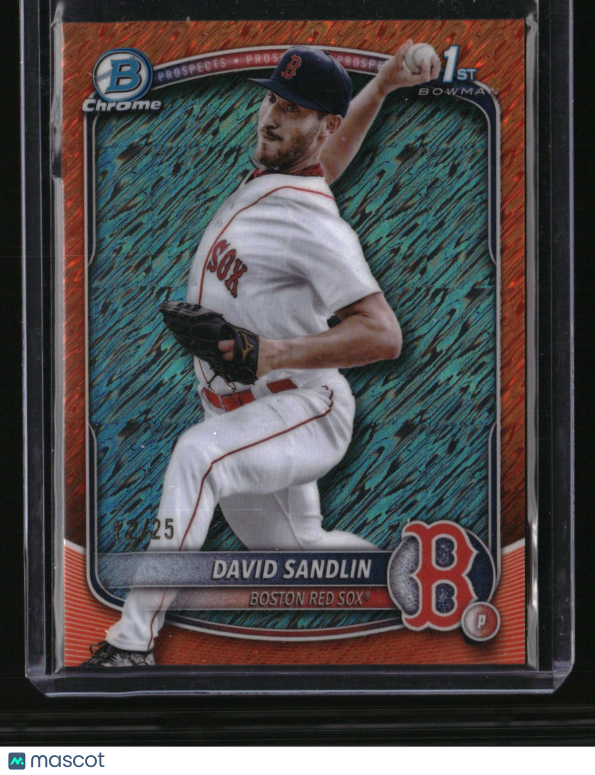 2025 Bowman Chrome David Sandlin Prospects Orange Shimmer #/25
