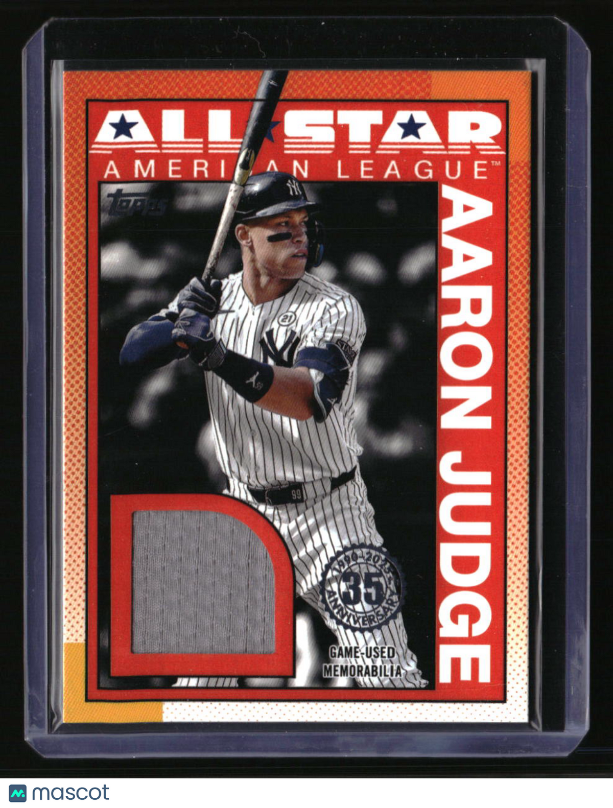 2025 Topps Aaron Judge 1990 Topps Baseball 35th Anniversary All-Stars Relics