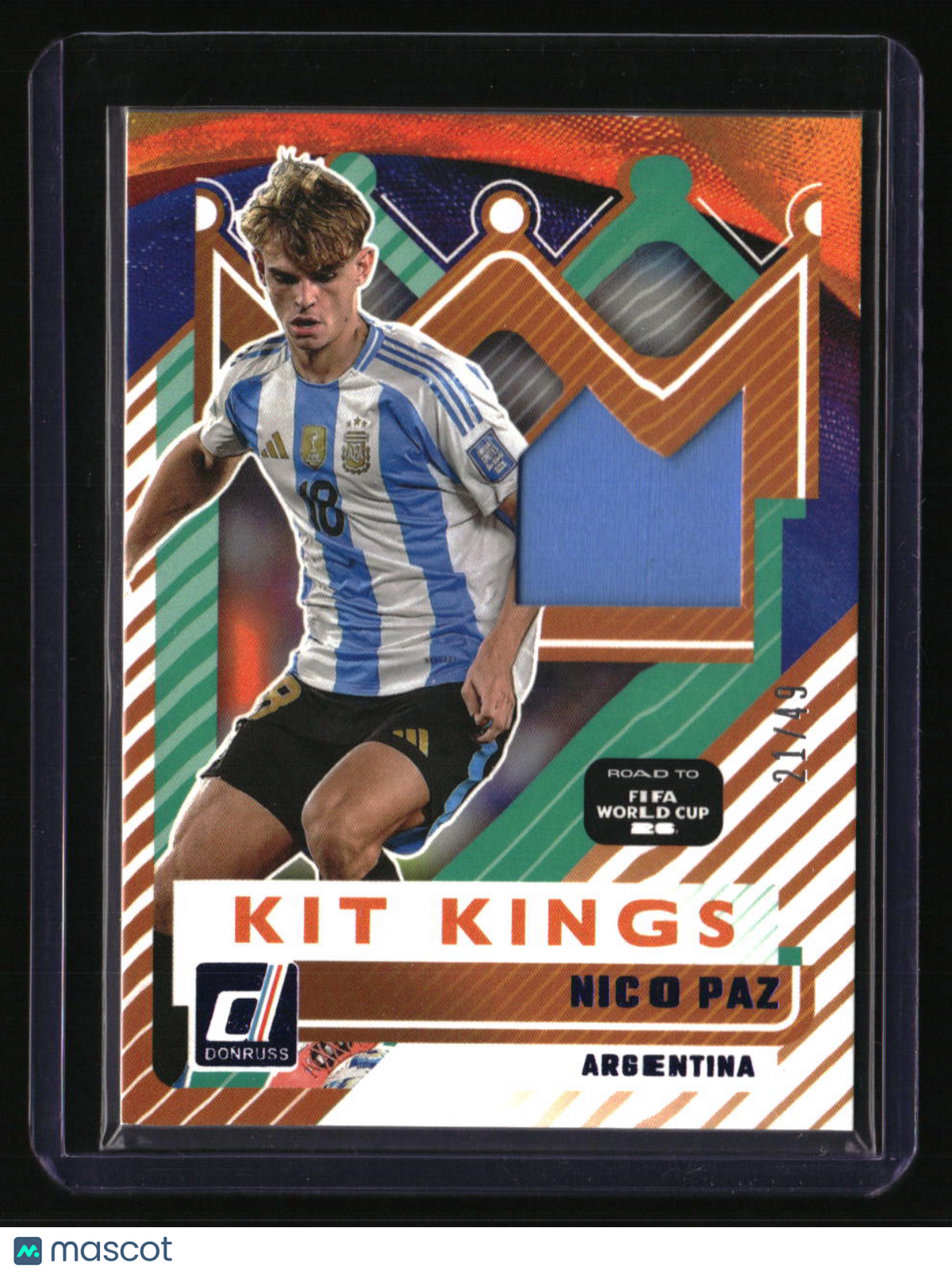 2025-26 Donruss Road to FIFA World Cup Nico Paz Kit Kings Patch /49