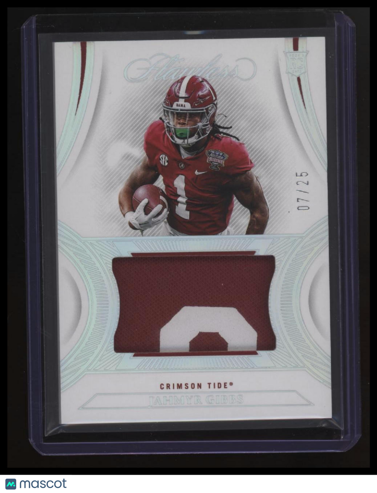 2023 Panini Flawless Collegiate Jahmyr Gibbs Rookie Patches #/25