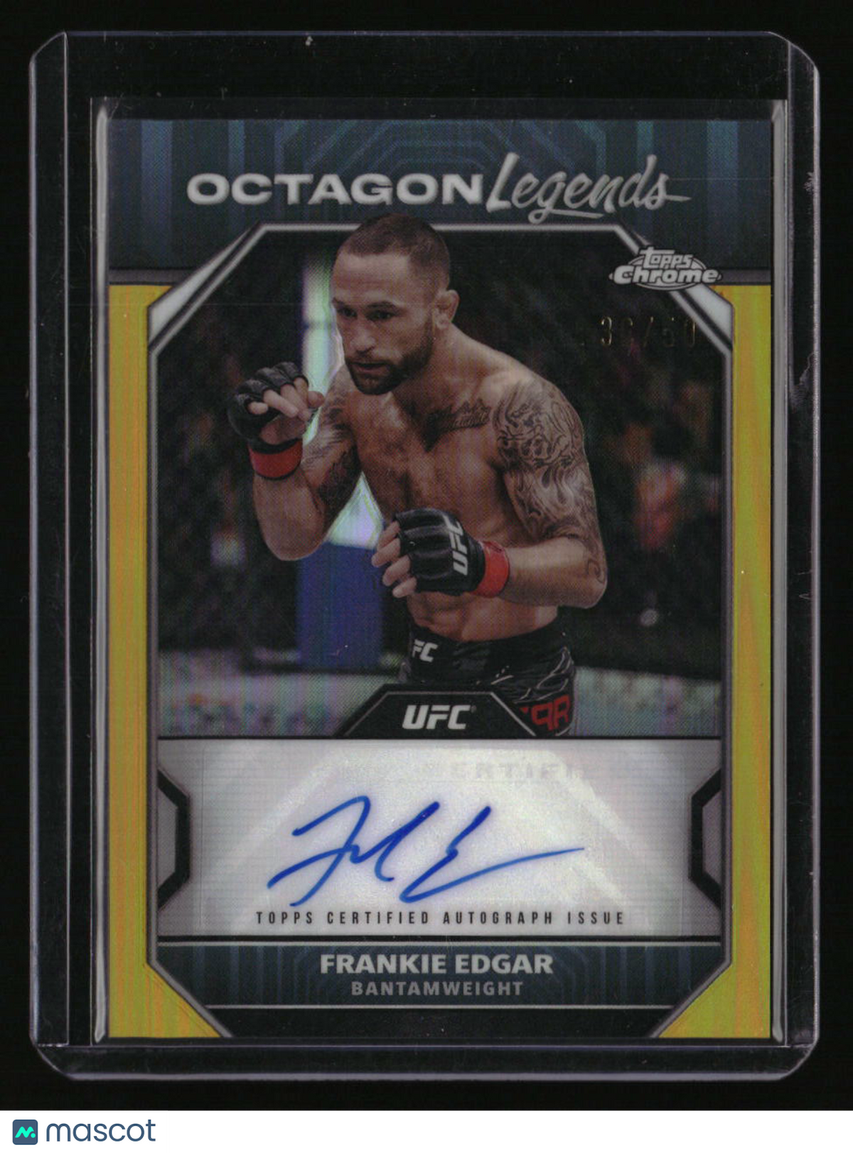 2024 Topps Chrome UFC Frankie Edgar Octagon Legends Autos Gold Refractor #/50