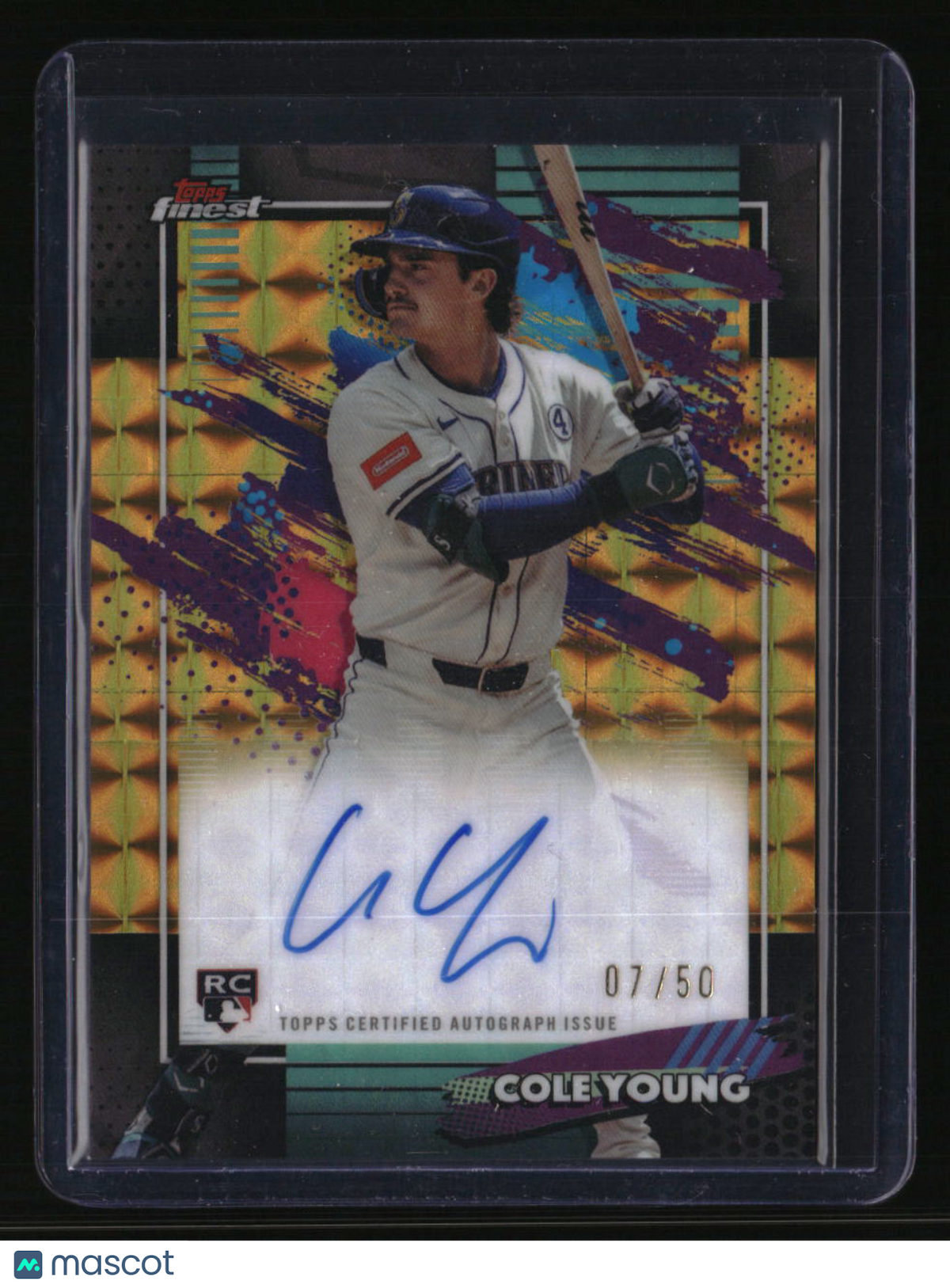 2026 Finest Cole Young Finest Autographs Gold Geometric Refractors #/50
