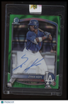 2025 Bowman Zyhir Hope Chrome Prospects Autographs Green Lava Refractor #/99
