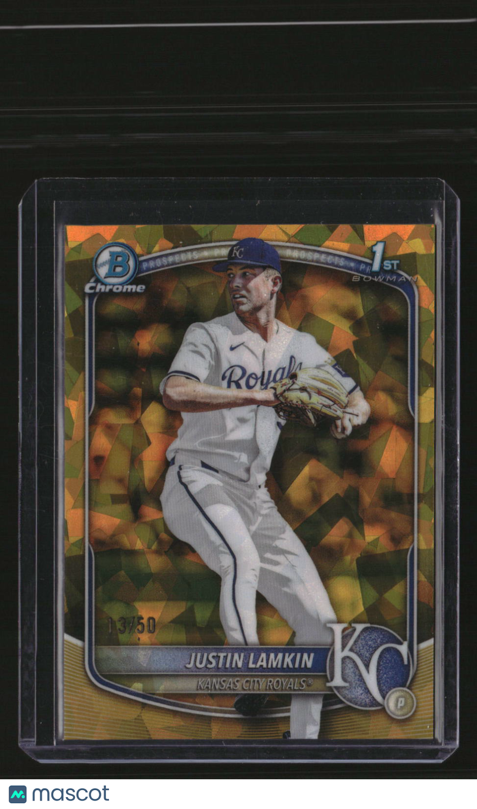 2025 Bowman Draft Sapphire Edition Justin Lamkin Gold Sapphire #/50