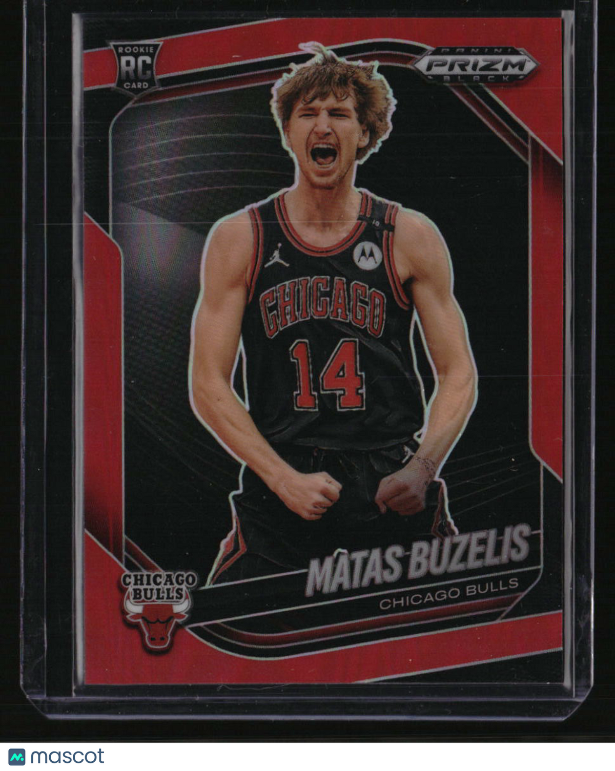 2024-25 Panini Prizm Black Matas Buzelis Red Prizms #/299