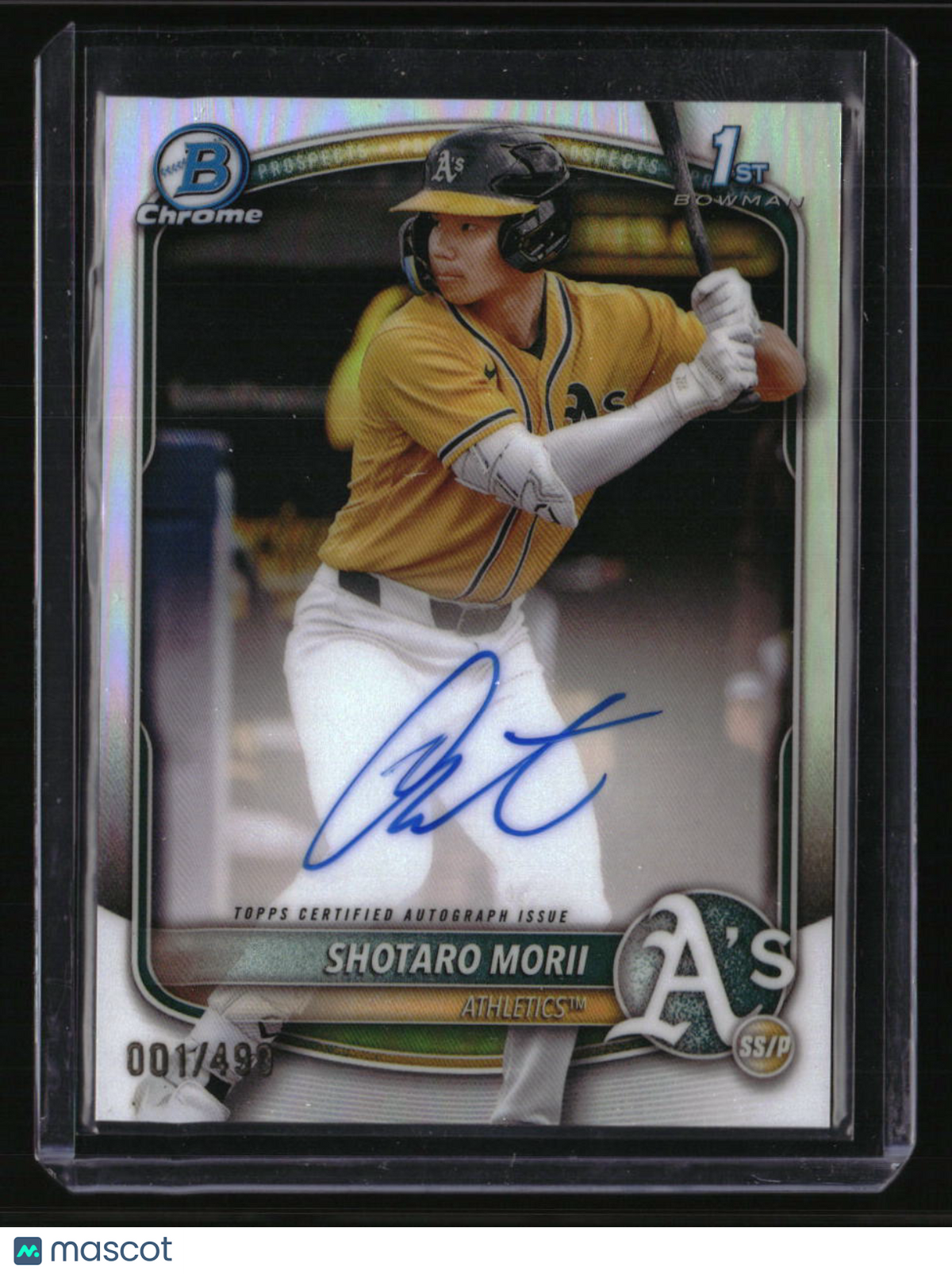 2025 Bowman Chrome Shotaro Morii Prospect Auto Refractor FIRST ON PRINT #/499