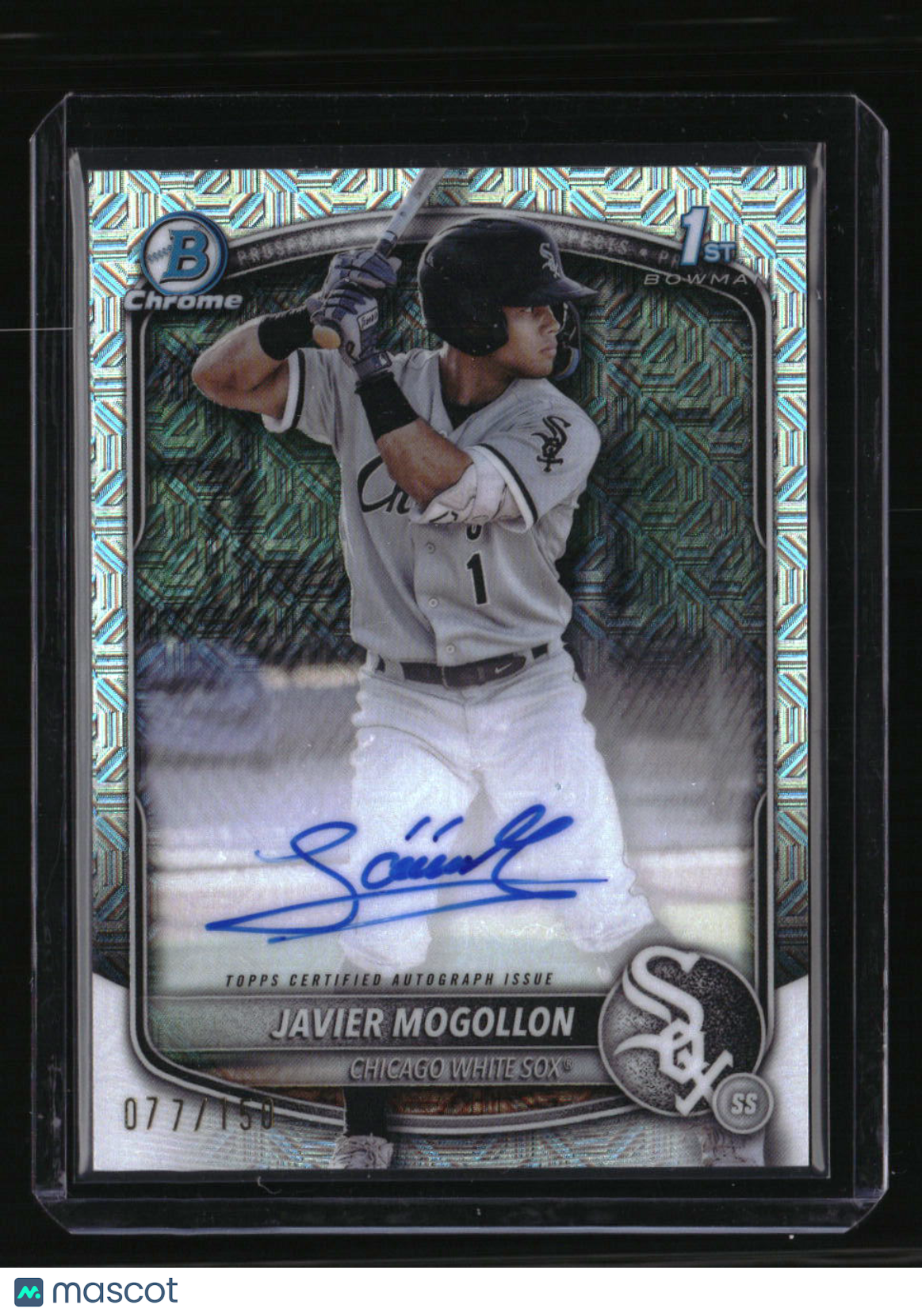 2025 Bowman Javier Mogollon Chrome Prospects Auto HTA Choice Refractor #/150