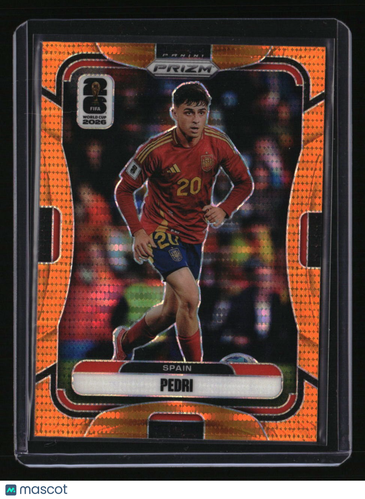 2026 Panini Prizm FIFA World Cup Pedri Preferred Orange Pulsar Prizm #/99