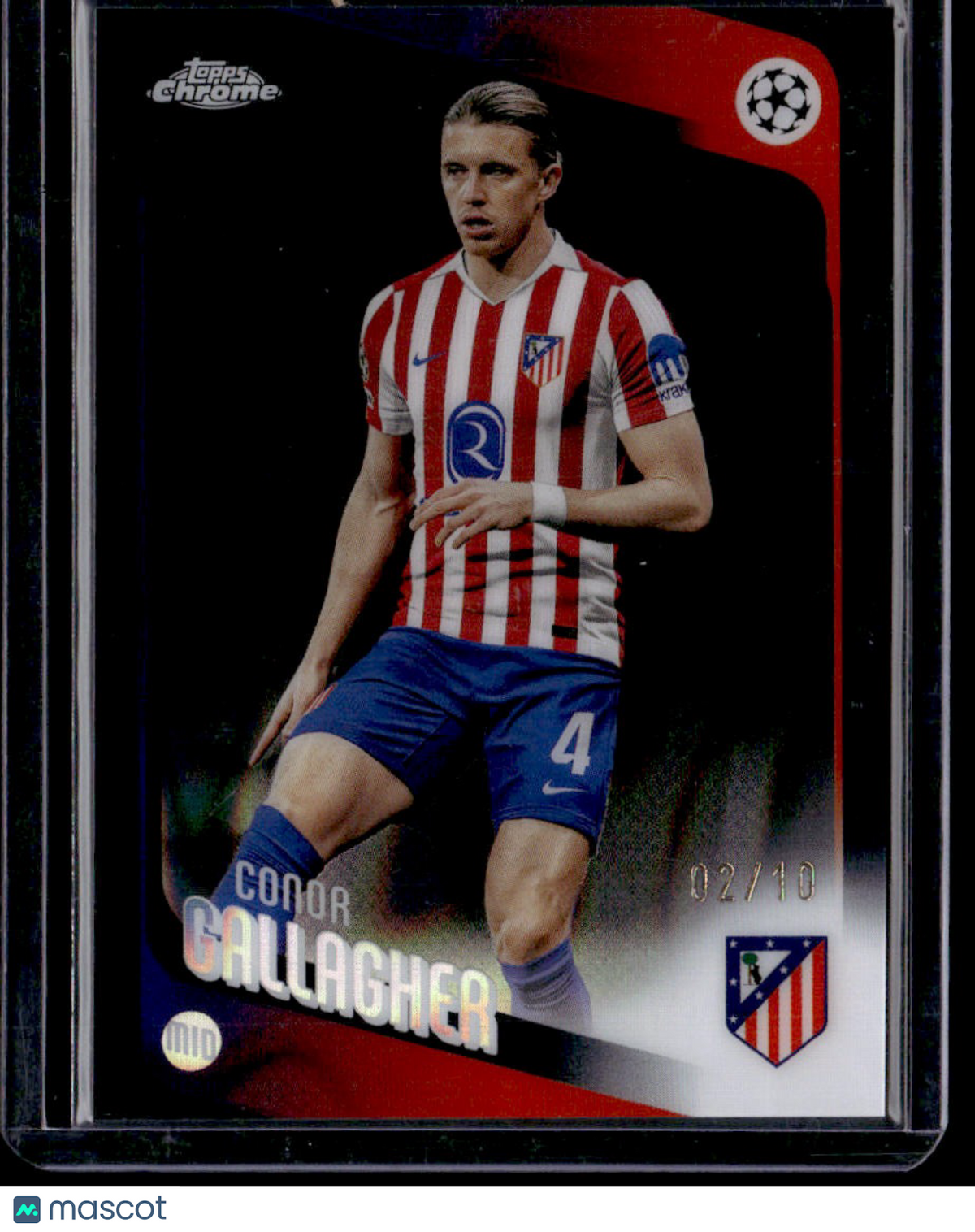 2025-26 Topps Chrome UEFA Club Competitions Conor Gallagher Black Lava #/10