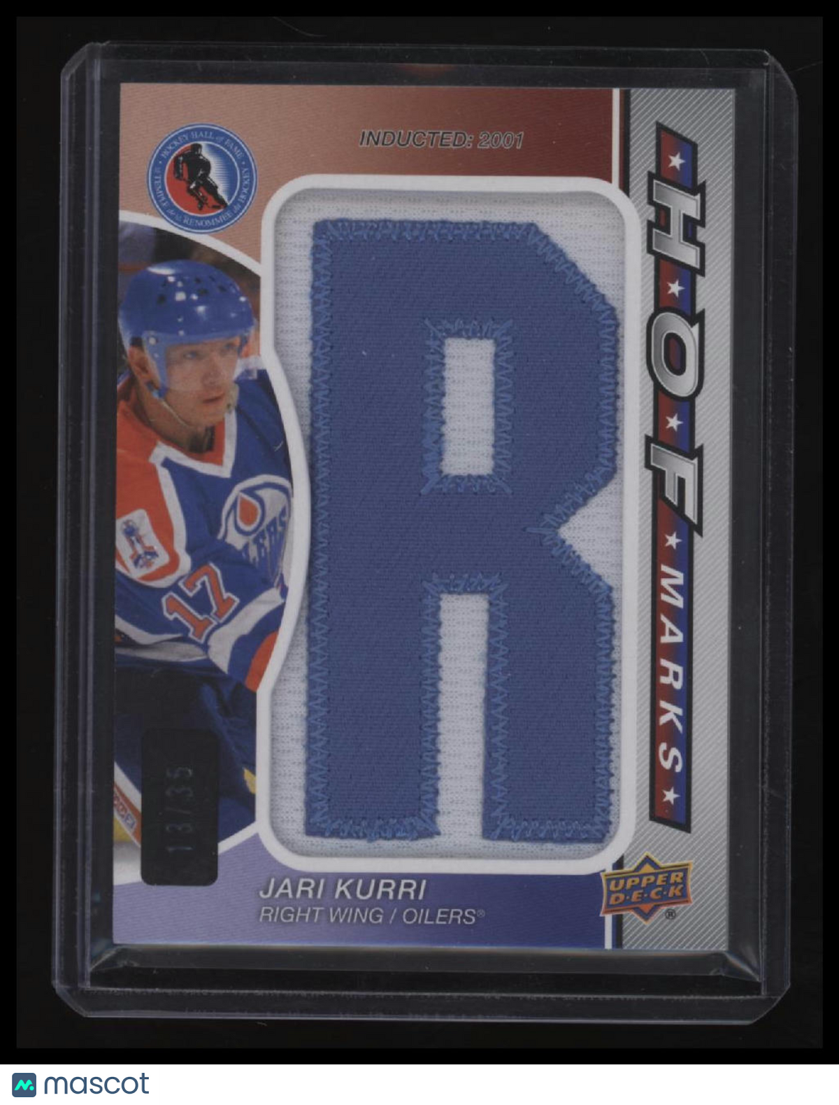2023-24 SP Game Used #HOFM-JK Jari Kurri HOF Marks #/35 (R)