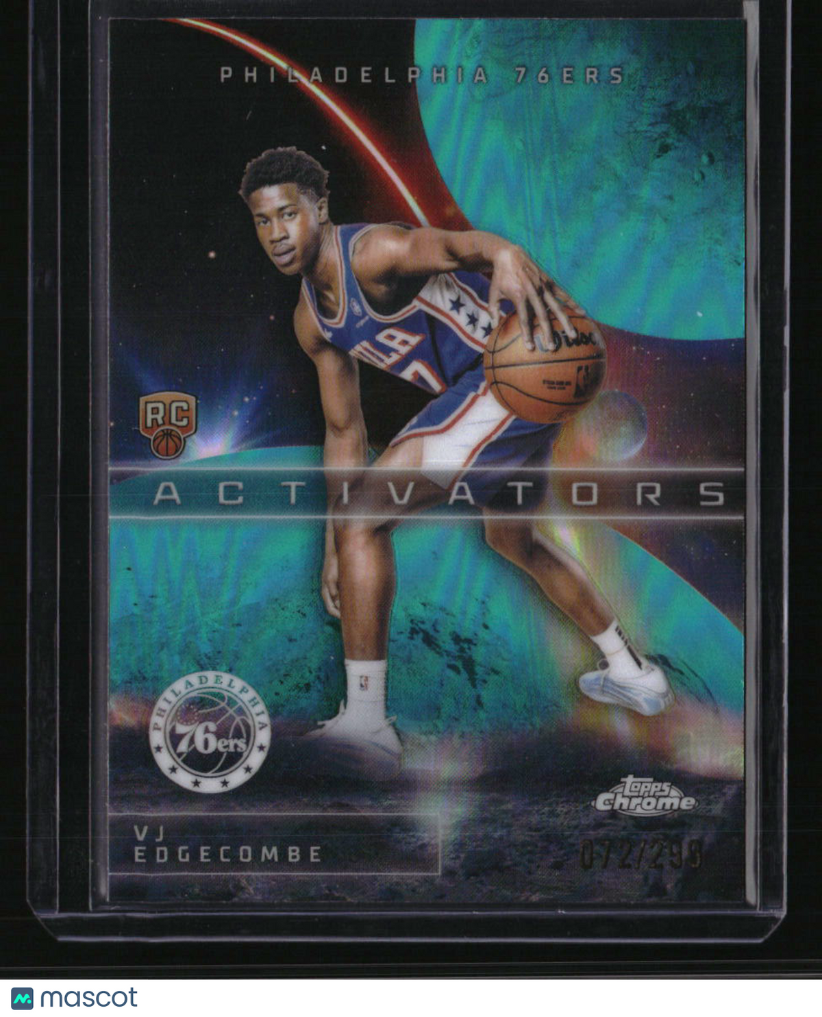 2025-26 Topps Chrome VJ Edgecombe Activators Teal Refractor #/299