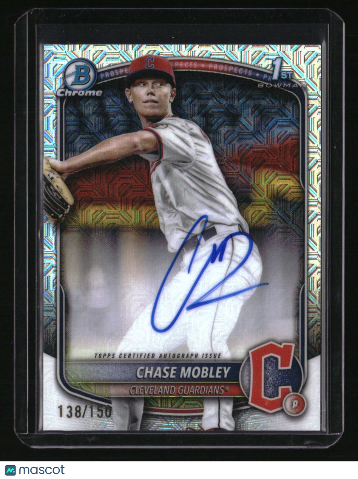 2025 Bowman Chase Mobley Chrome Prospects Autographs HTA Choice Refractor #/150