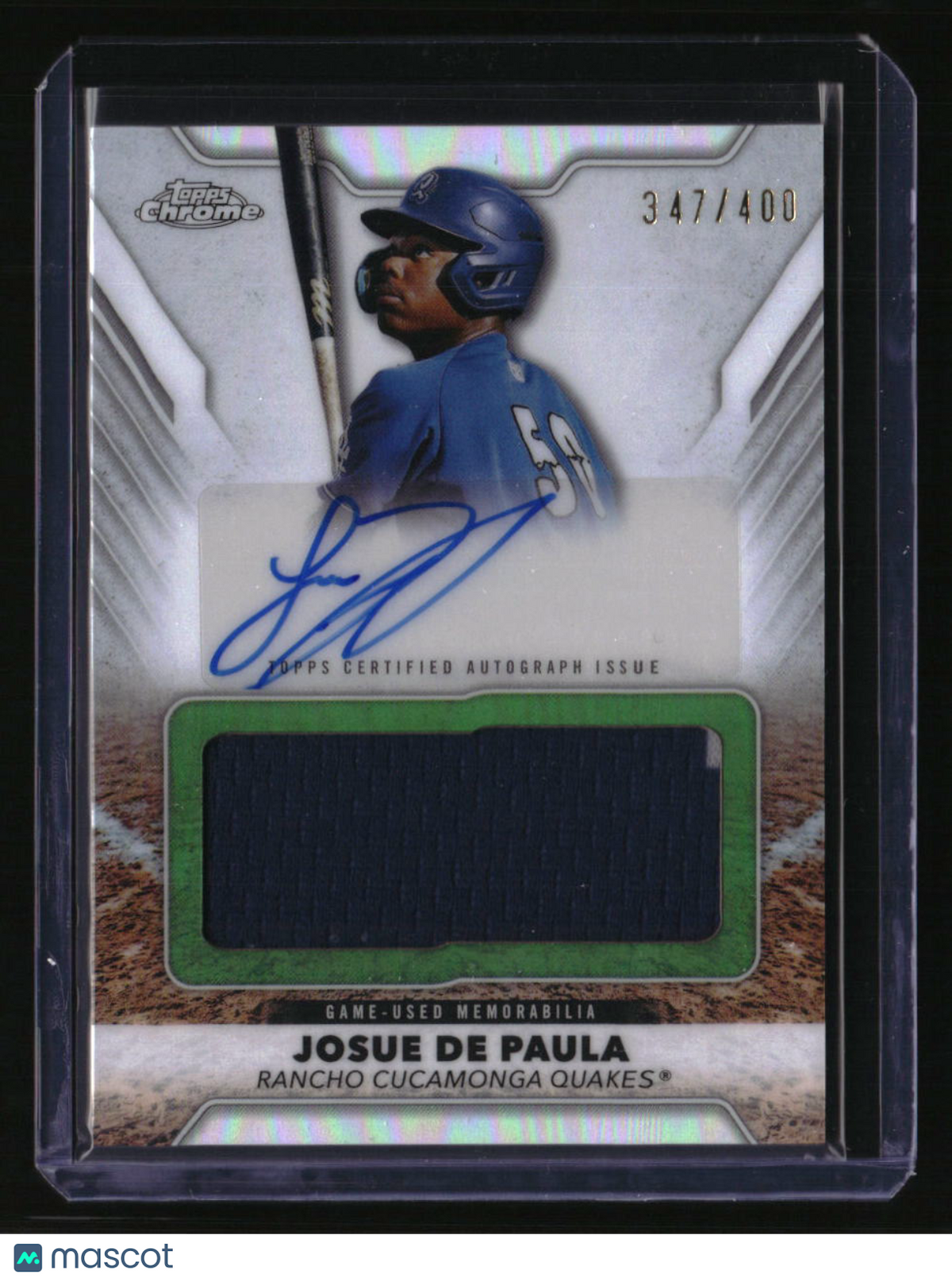 2025 Topps Pro Debut Josue De Paula Pro Debut Jumbo Relic Autographs #/400
