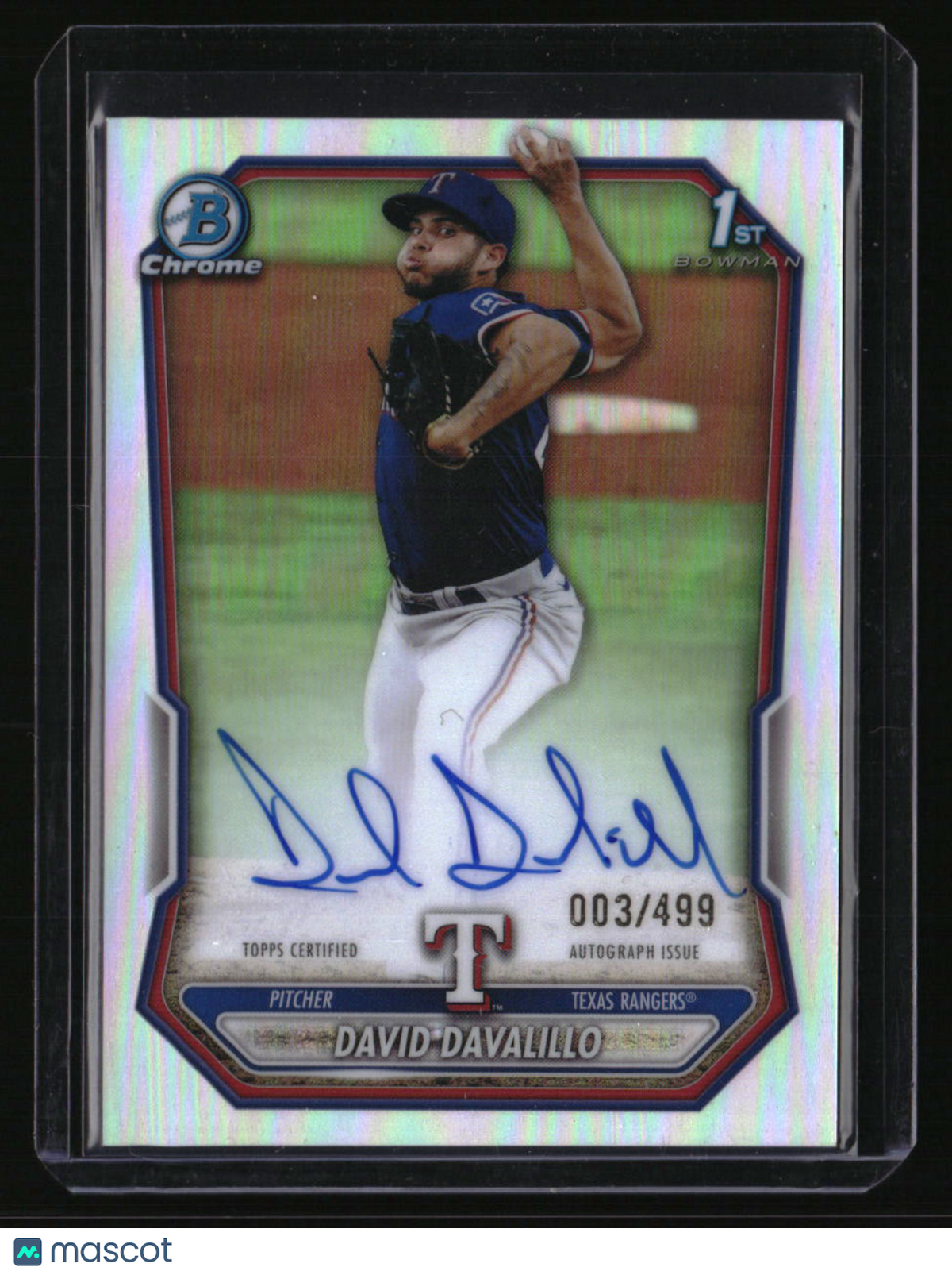 2026 Bowman David Davalillo Chrome Prospect Autographs Refractors #/499