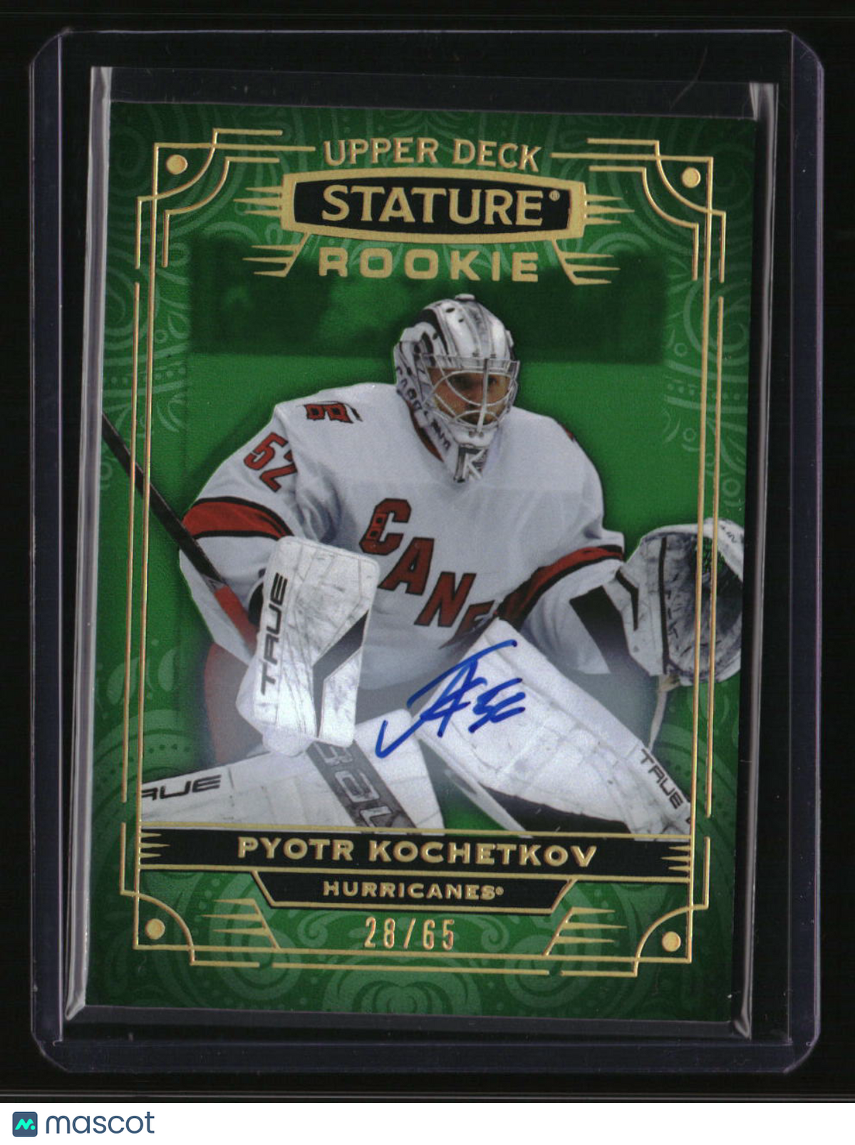 2022-23 Upper Deck Stature Pyotr Kochetkov Autographs Green #/65