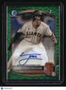 2025 Bowman Chrome Jakob Christian Prospect Autographs Reptilian Green #/99