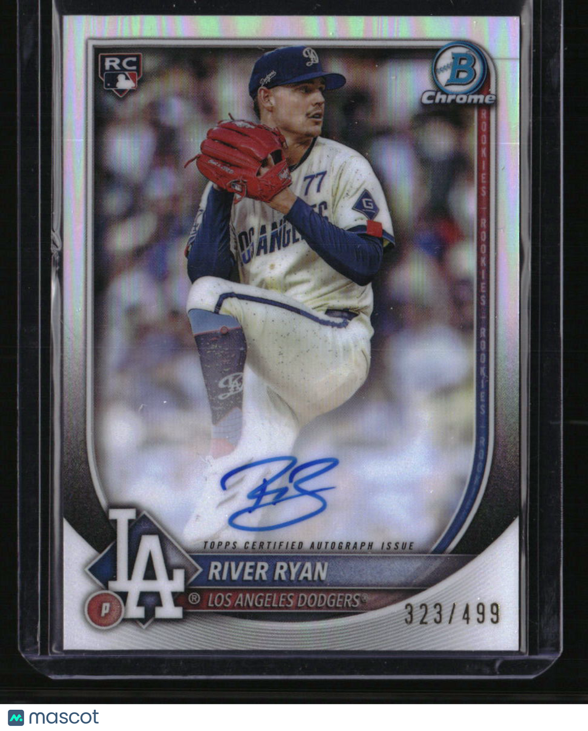 2025 Bowman Chrome River Ryan Rookie Autographs Refractor #/499