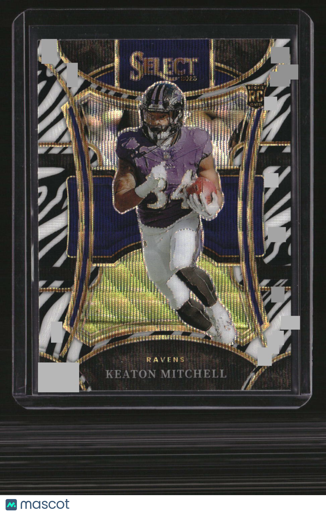 2023 Panini Select Keaton Mitchell Zebra Prizms