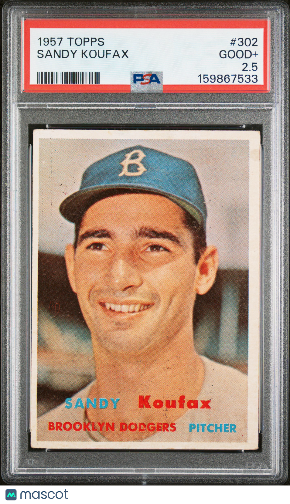 1957 Topps Sandy Koufax PSA 2.5
