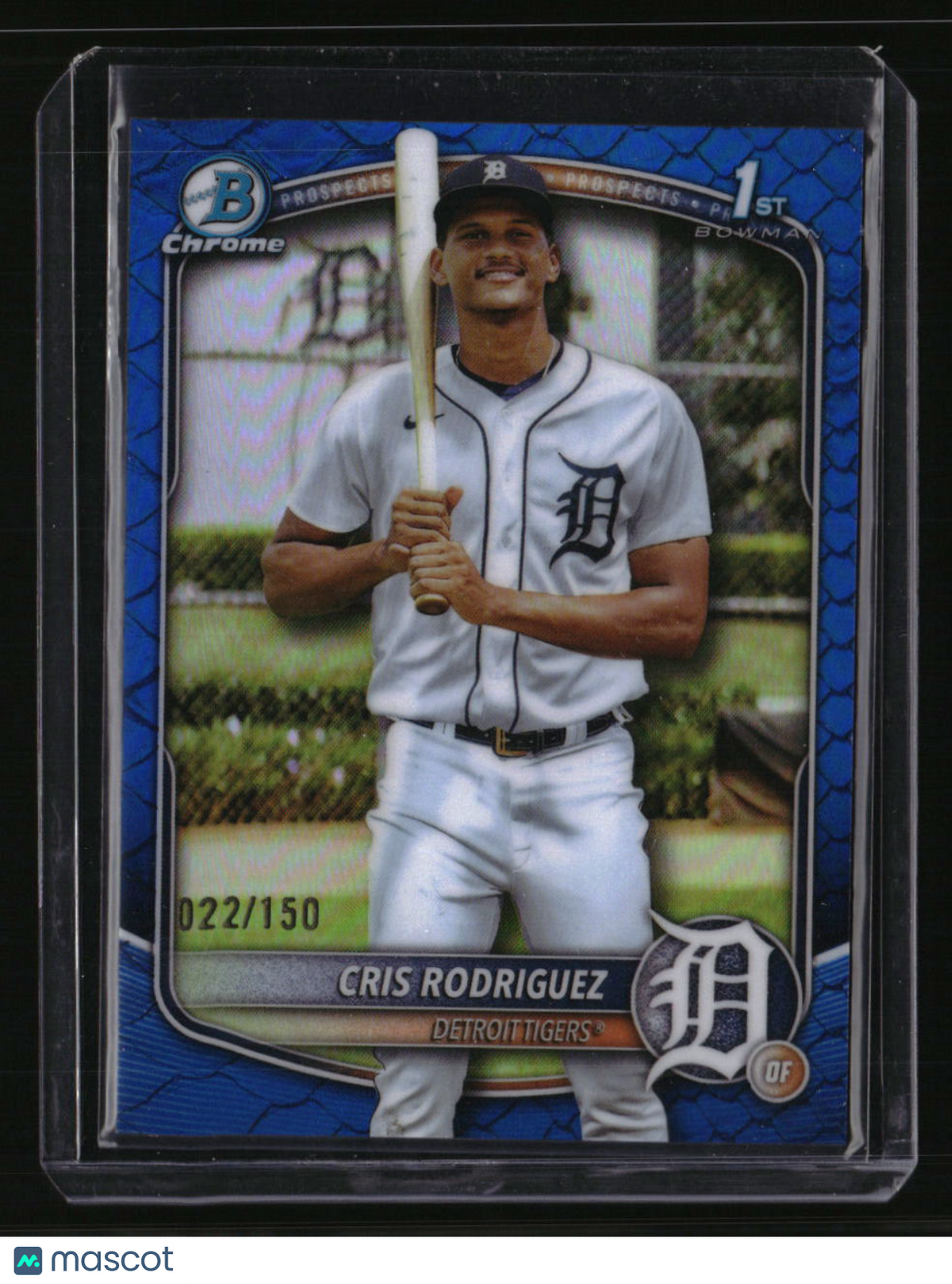 2025 Bowman Chrome Cris Rodriguez Prospects Reptilian Blue #/150
