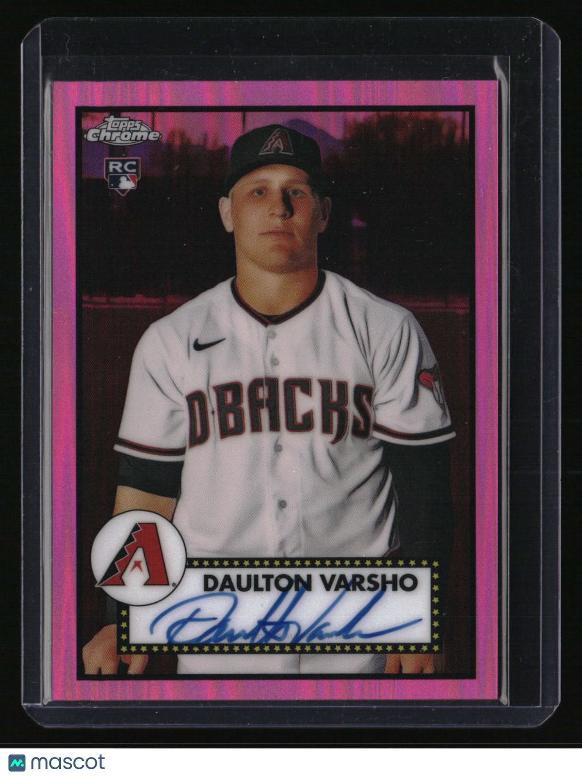 2021 Topps Chrome Platinum Anniversary Daulton Varsho Auto Pink Refractor #/15