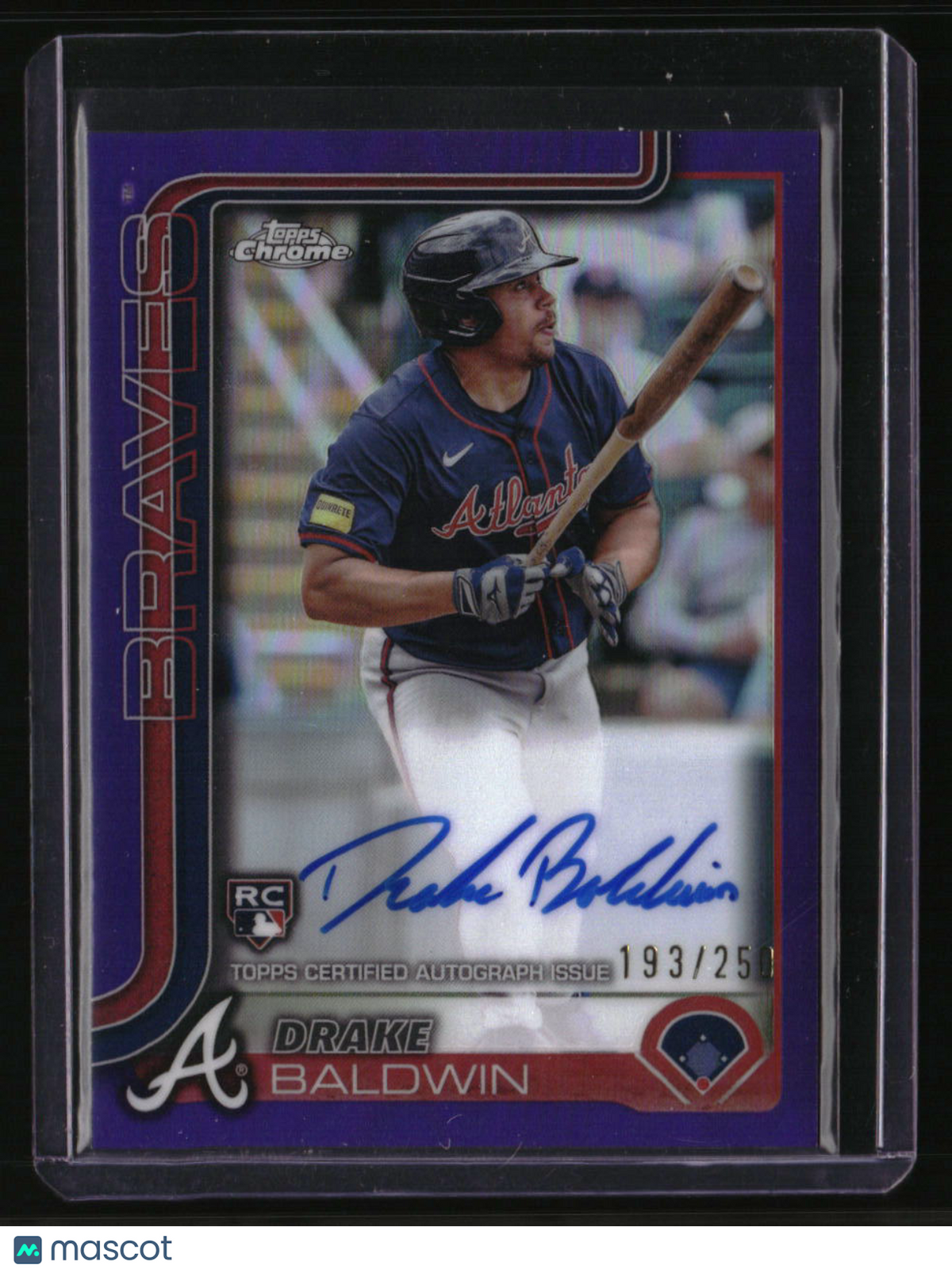 2025 Topps Chrome Drake Baldwin Rookie Autographs Purple Refractors #/250