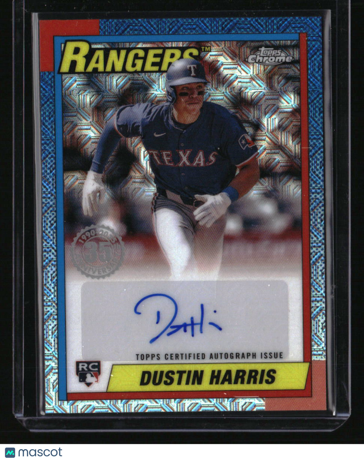 2025 Topps Dustin Harris 1990 Topps Baseball 35th Anniversary Chrome Autographs
