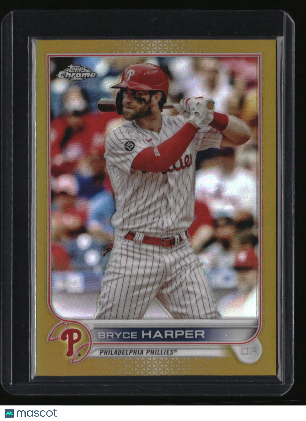 2022 Topps Chrome Bryce Harper Gold Refractor #/50