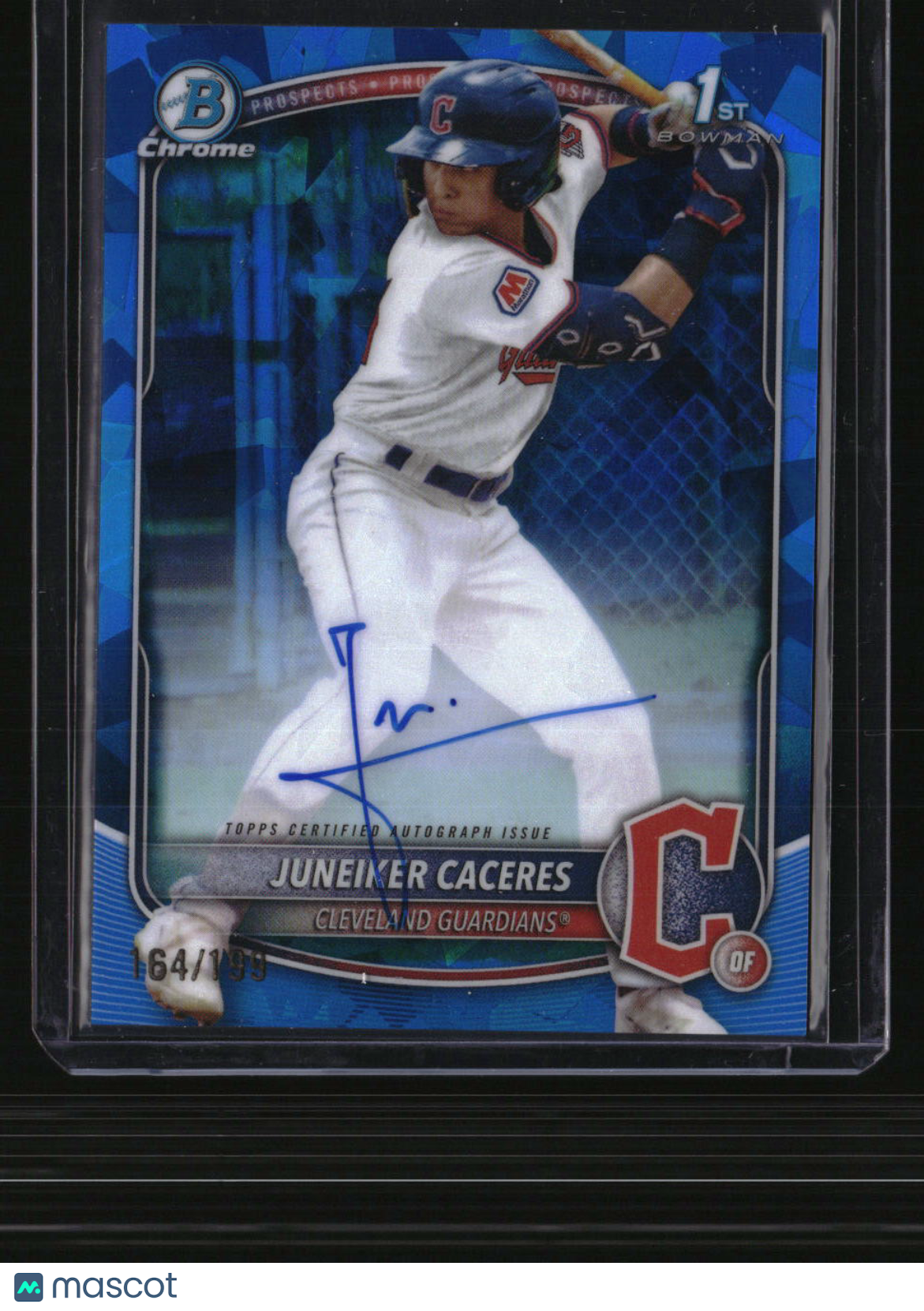 2025 Bowman Chrome Sapphire Edition Juneiker Caceres Prospect Auto #/199