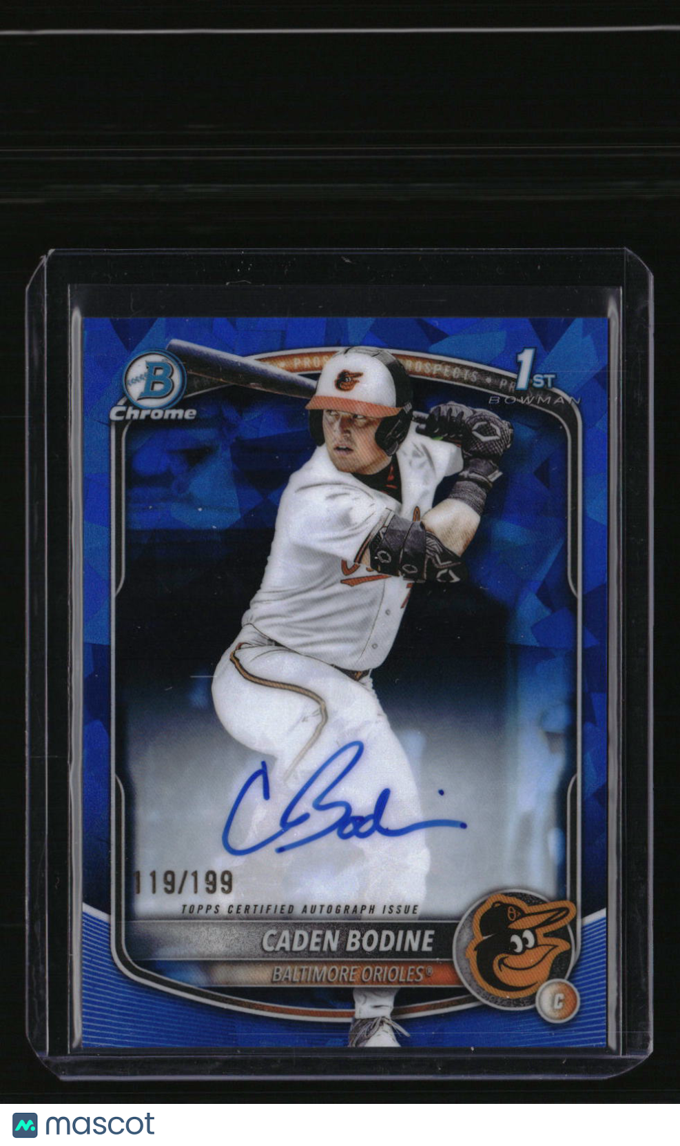 2025 Bowman Draft Sapphire Edition Caden Bodine Chrome Prospect Autographs #/199