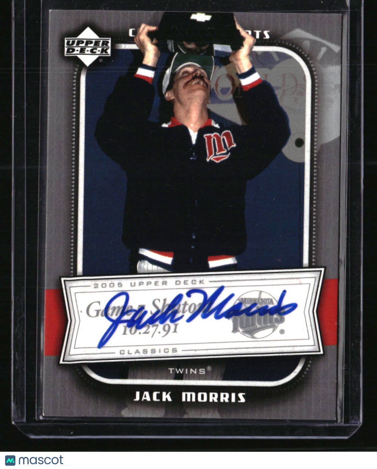 2005 Upper Deck Classics Jack Morris Classic Moments Signatures