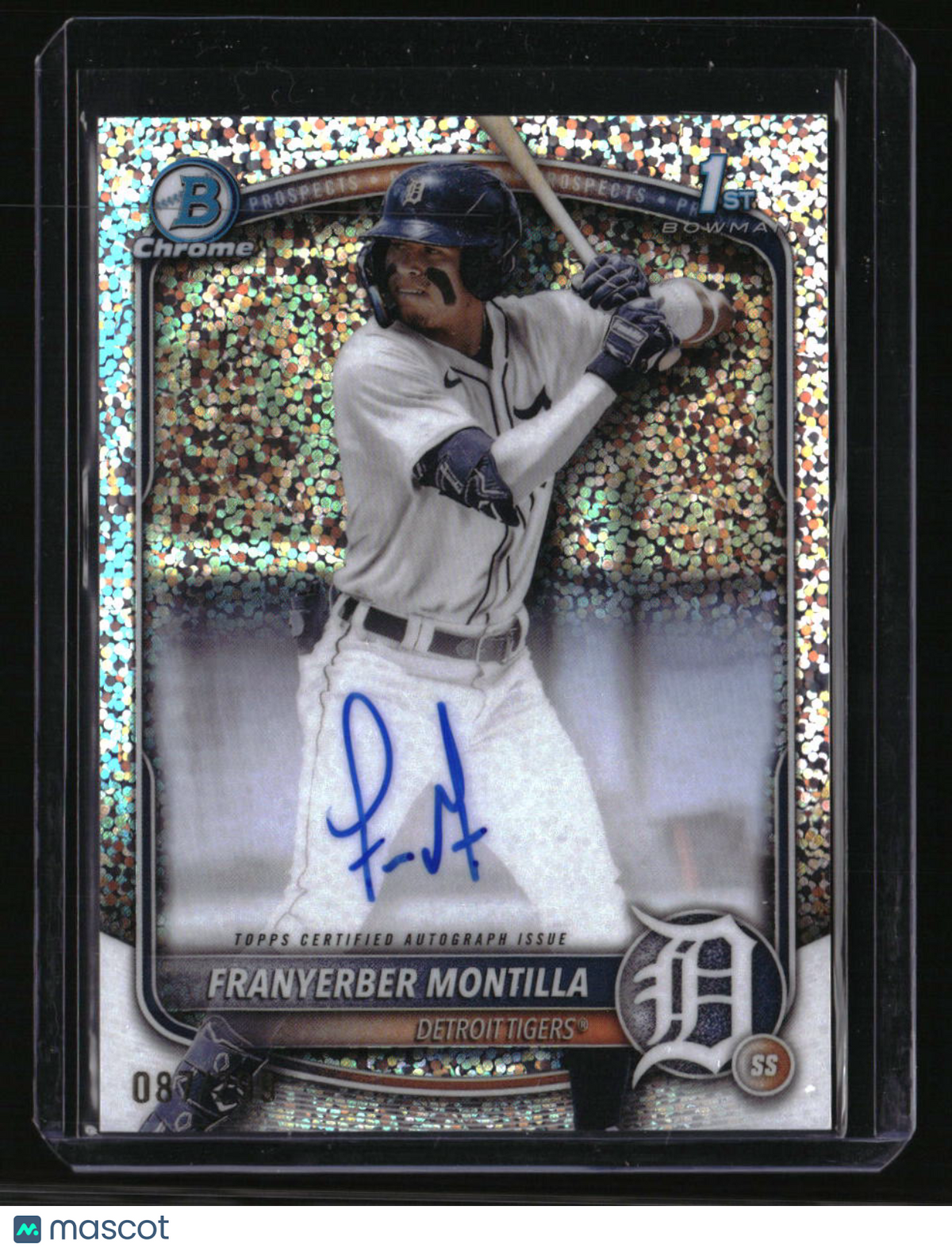 2025 Bowman Franyerber Montilla Chrome Prospect Auto Speckle Refractor #/299