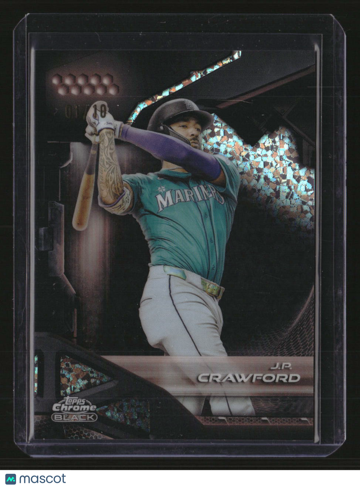 2026 Topps Chrome Black J.P. Crawford Rose Gold Mini-Diamond Refractors #/10