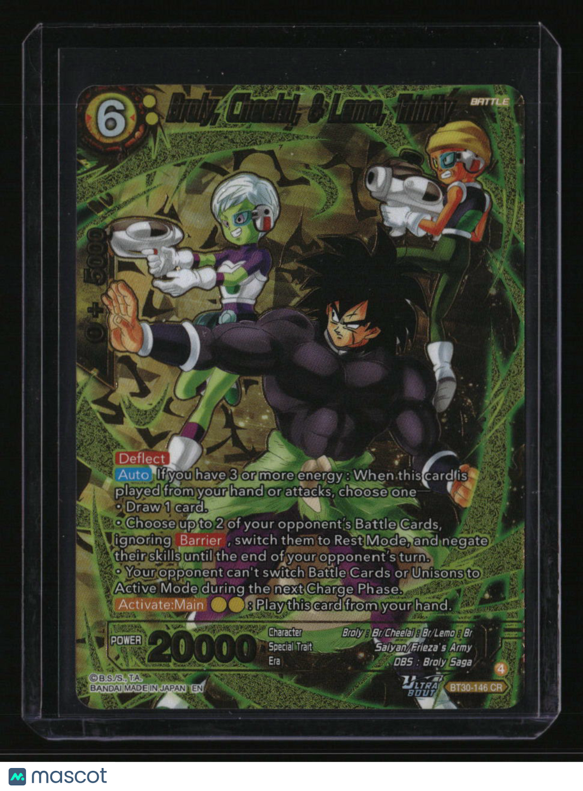 Three Glorious Fighters Broly, Cheelai, & Lemo, Trinity