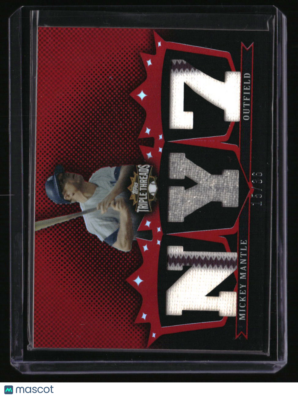 2007 Topps Triple Threads Mickey Mantle Relics #/36