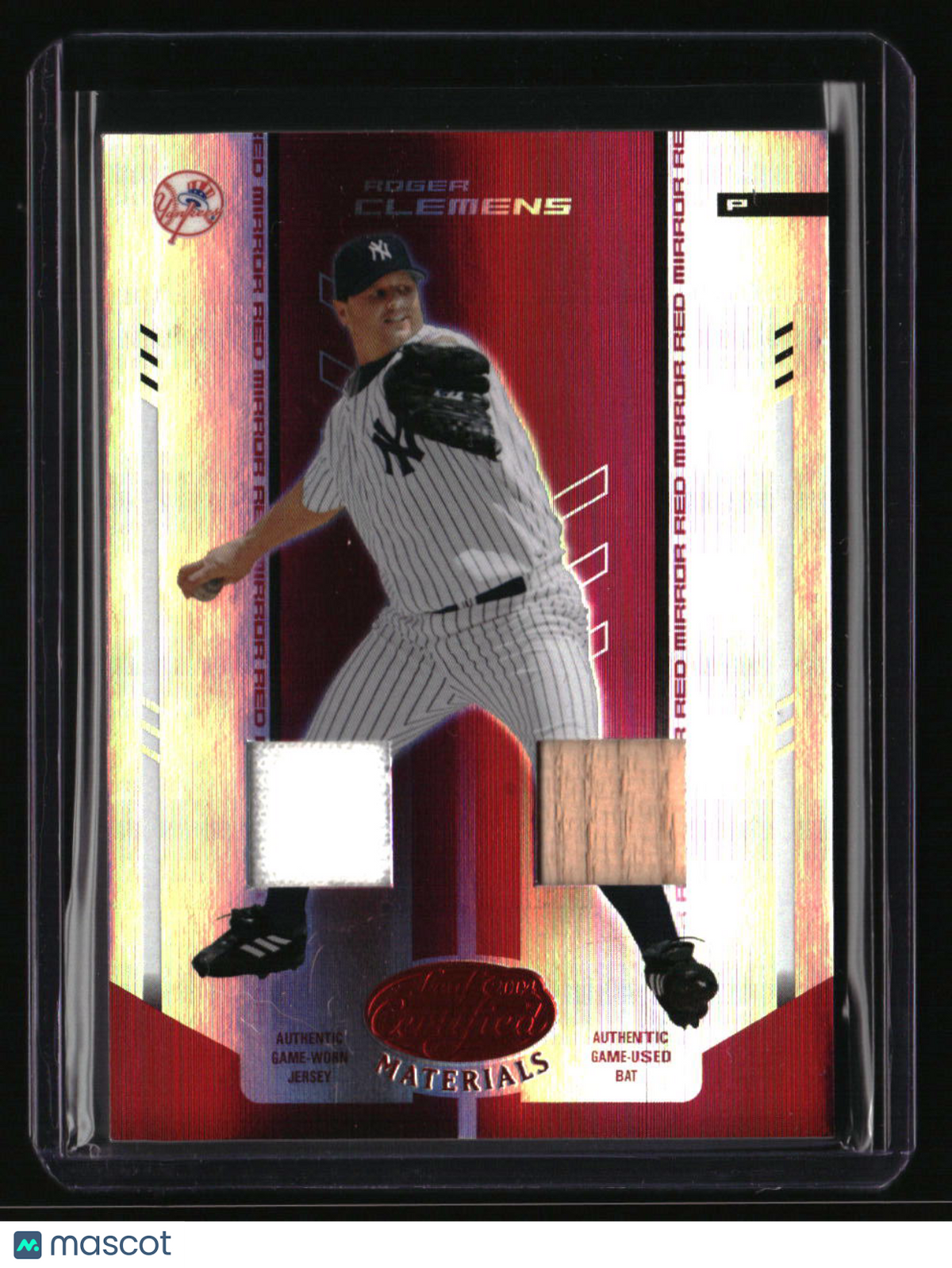 2004 Leaf Certified Materials Roger Clemens Mirror Combo Red #/250