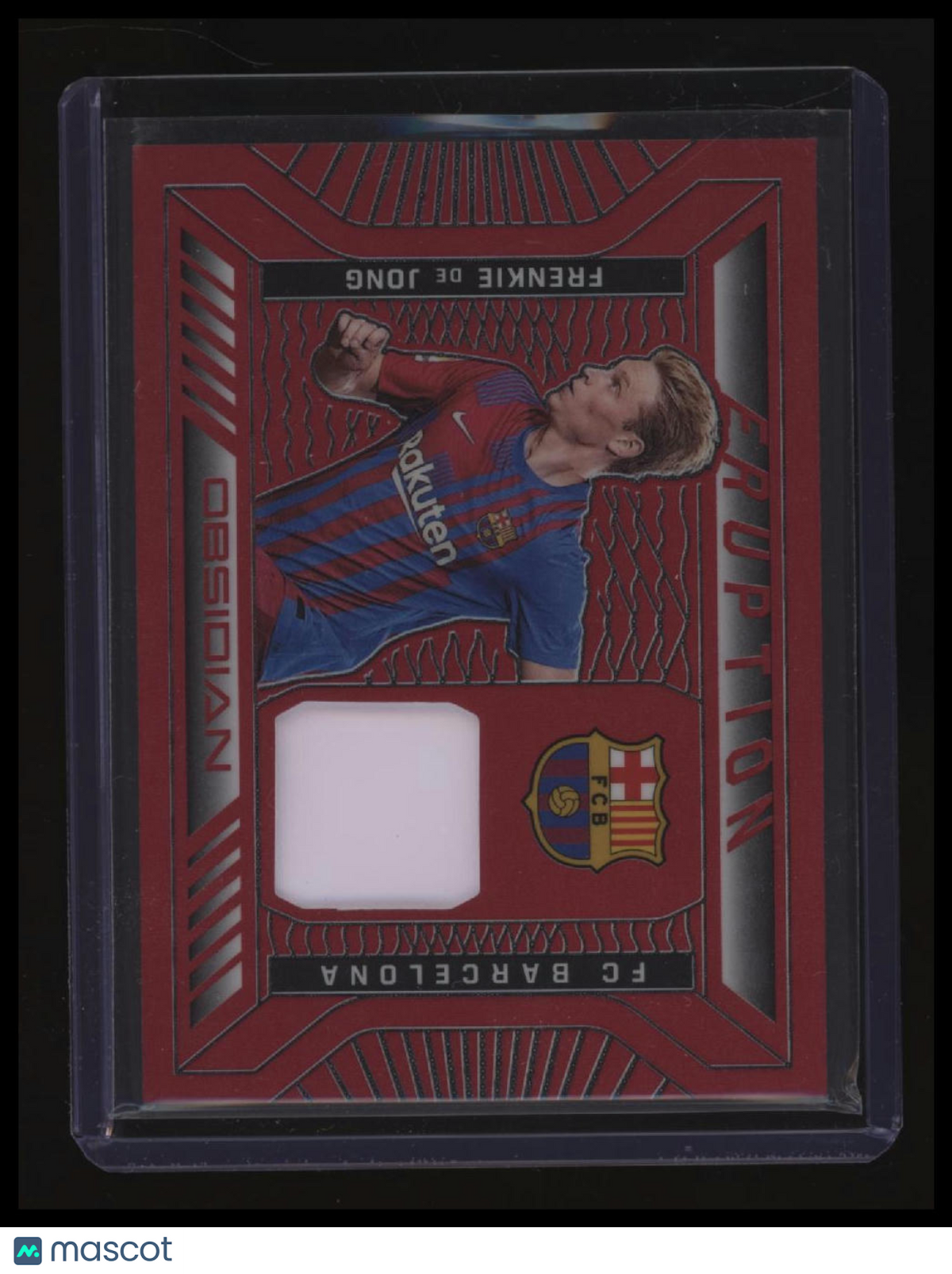 2021-22 Panini Obsidian Frenkie de Jong Eruption Electric Etch Red Flood #/8